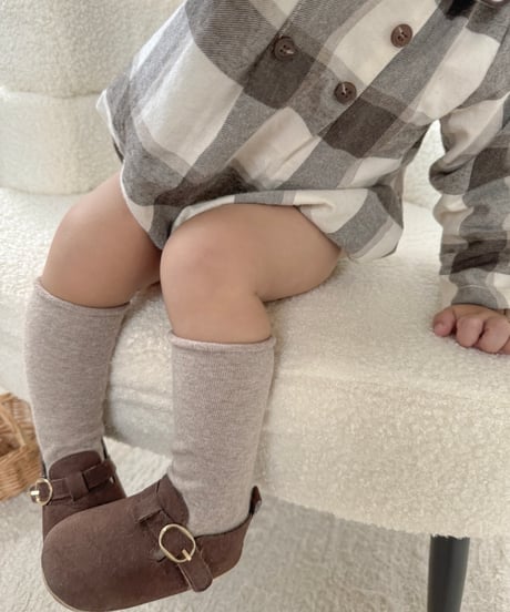 即納nuance brown roll socks set