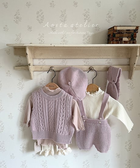 即納aosta Knit Overalls