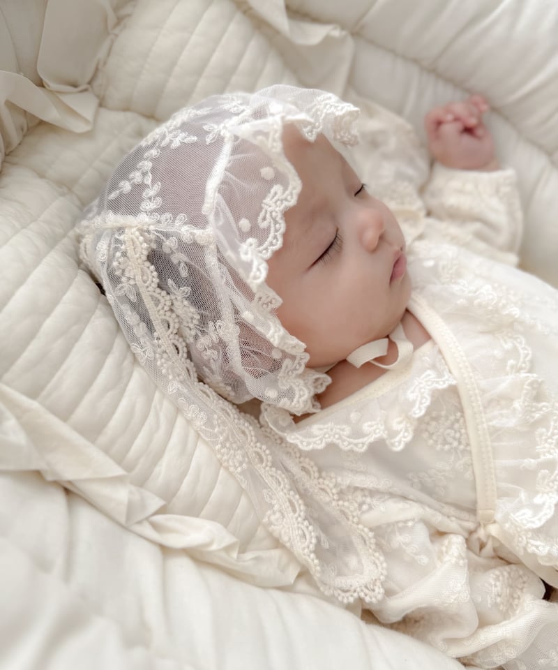 予約monbebe Lace bunny bonnet | alli.