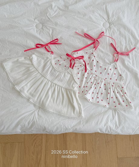予約ninibello Berry Eyelet Blouse Top