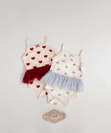 即納 camisole tulle rompers
