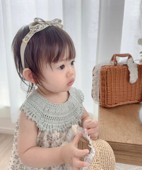 即納flower knit one-piece