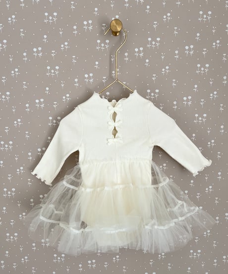 即納monbebe tulle ribbon rompers