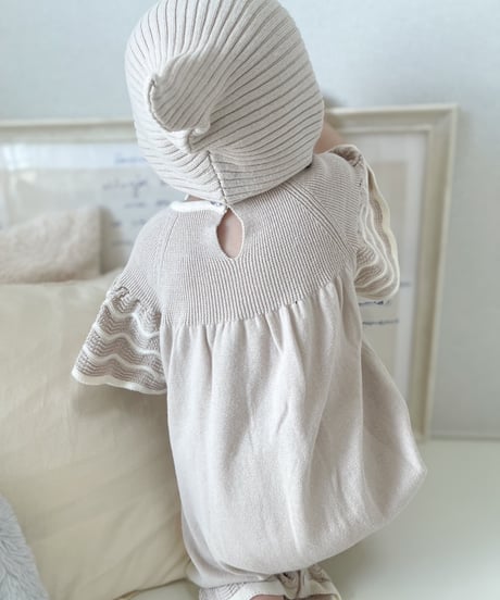 即納wave knit rompers
