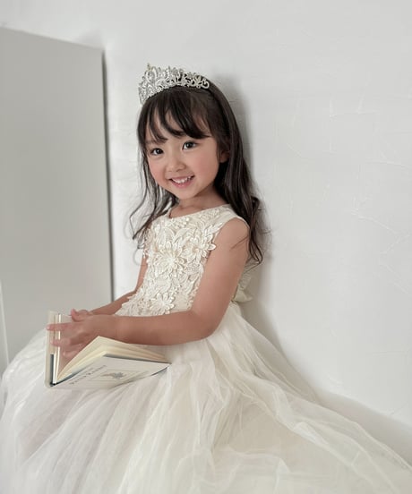 即納flower  motif tulle dress