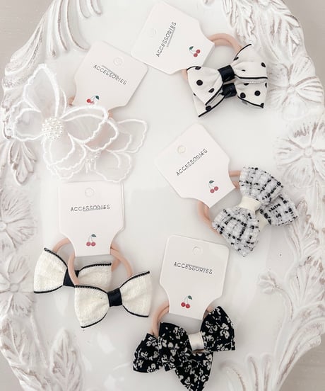 即納lace ribbon hair tie set