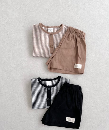 即納 bebe nine  Bloom check set