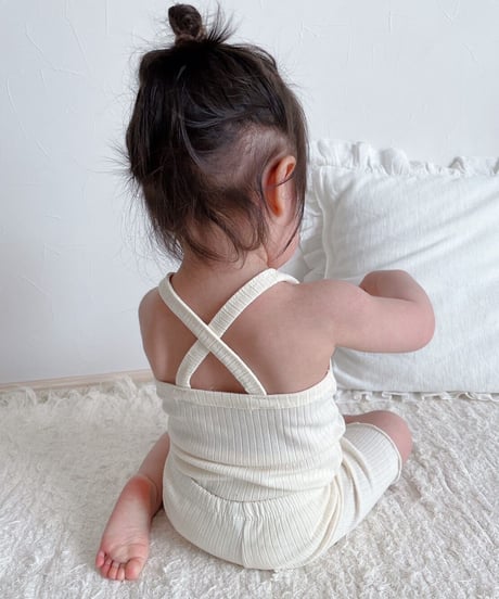 即納back cross camisole set up