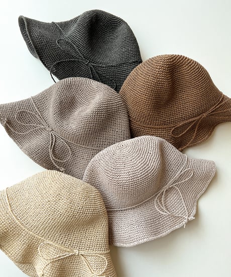 即納paper  ribbon hat