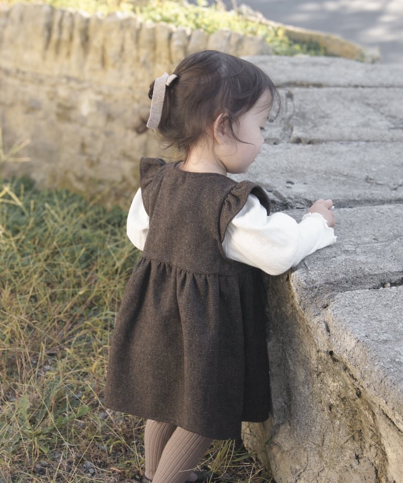 Bebe Organic 3Y ワンピース ブラウン 即納 valubebe Hairy wool One Piece(bebe) | alli.