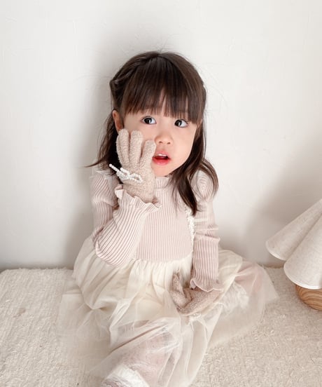 即納Perl ribbon glove