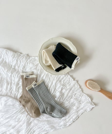 即納 bi-color socks set