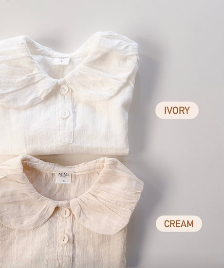 即納 mimi market Volume collar blouse