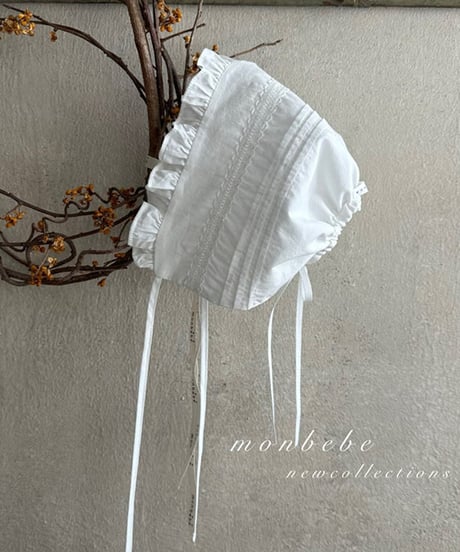 即納 Petit pin tuck bonnet