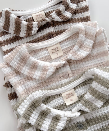 即納 bebeholic Flush stripe suit