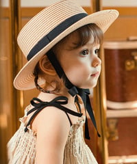 即納tape Straw hat