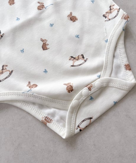 即納 Bunny & Rocking Horse Bodysuit