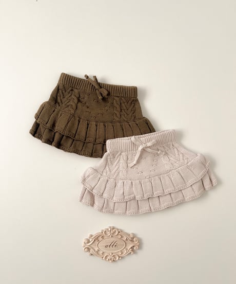 即納knit skirt