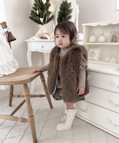 即納 mimi market fur vest