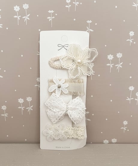 即納lace bloom hair clip set