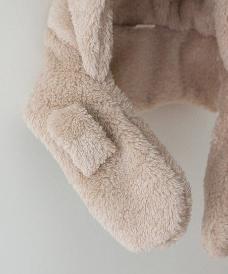即納Mokomoko Bear Hood Scarf