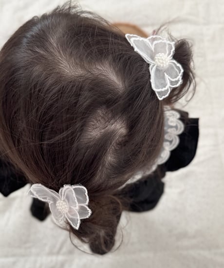 即納lace ribbon hair tie set