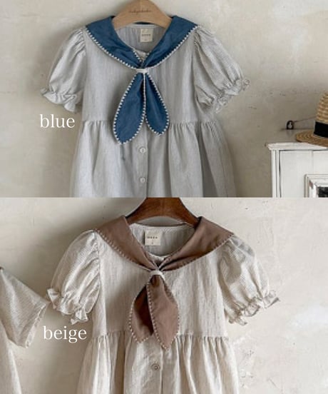 予約 OREN Pure Thai stripe dress