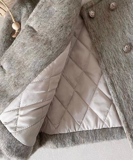 即納 double  button coat
