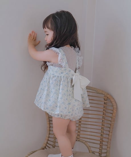 予約 Anne shirley Floral Ribbon Blouse Setup