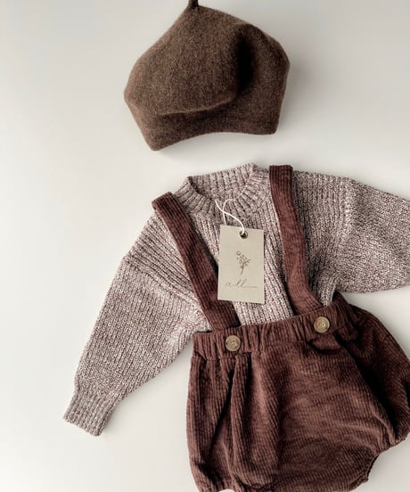 即納 melange  knit set up
