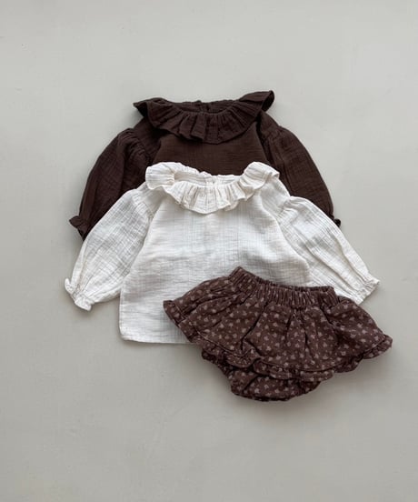 即納 mimi market Nougat Blanc blouse