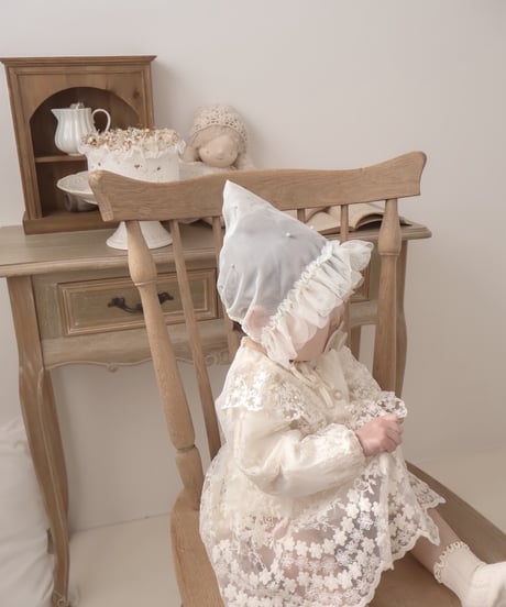 即納Lace Bouquet dress rompers
