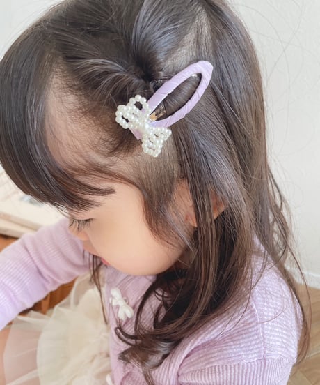 即納Perl ribbon hairpin set