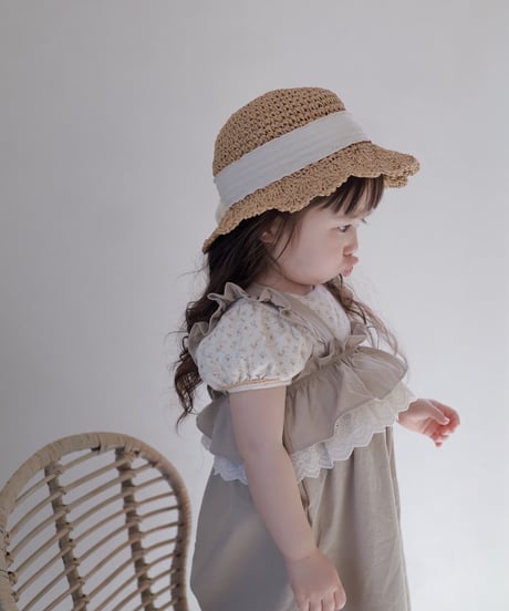 即納ROA Lace ruffle suspender pants