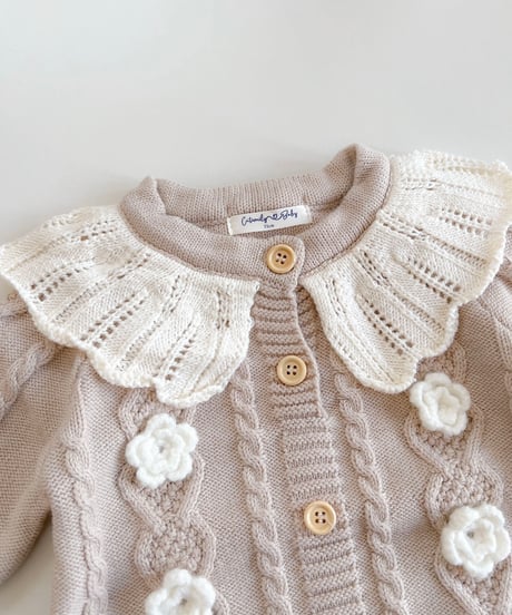 即納 knit openwork rompers