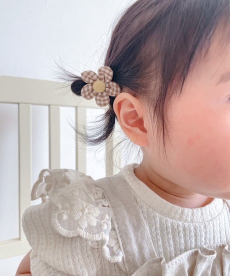 即納retro ribbon hair tie set