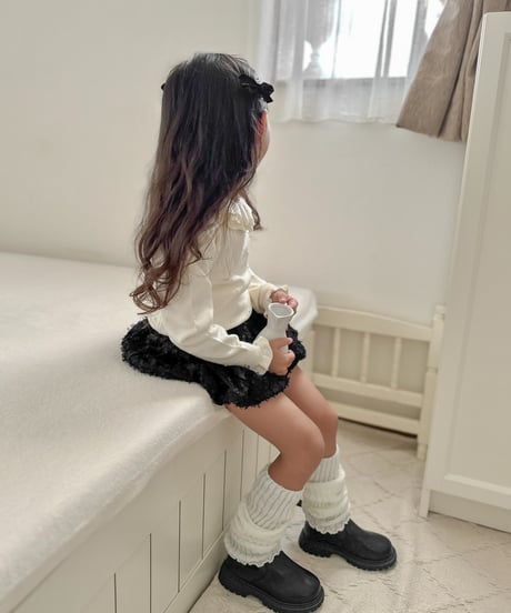 即納　ruffle snow knit