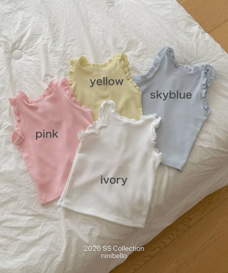 予約ninibello Romy Frill Sleeveless Top