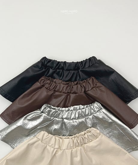 即納 HAROHARO Unique leather skirt