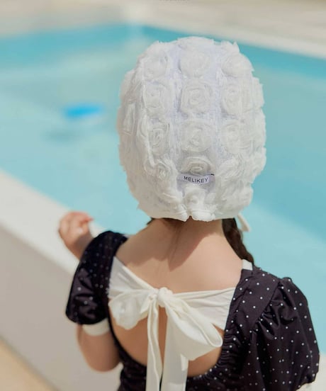 予約 melikey Rose Lace Swim Cap