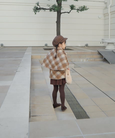 即納Classic check cape coat