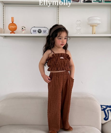 予約Elly Molly Popcorn wide pants