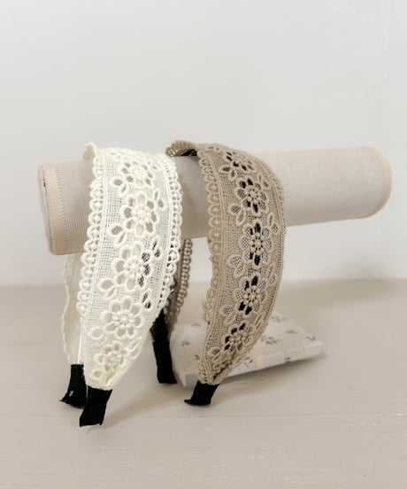 即納 punching lace headband