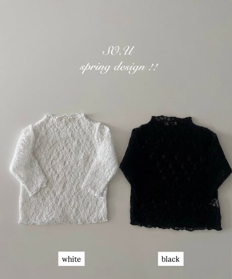 即納Baby Sheer Lace tee