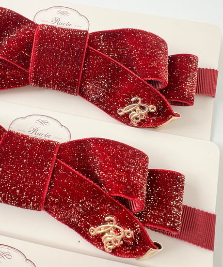 即納sparkling ribbon hair band