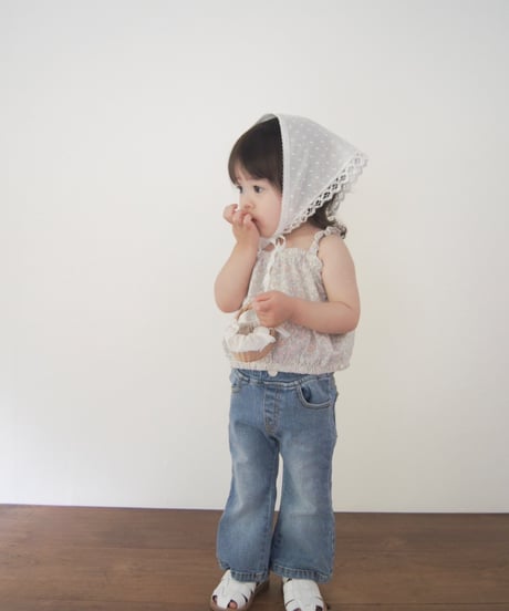 即納Brush boots cut denim