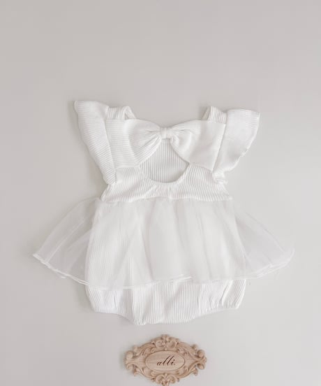 即納  back ribbon tull suit
