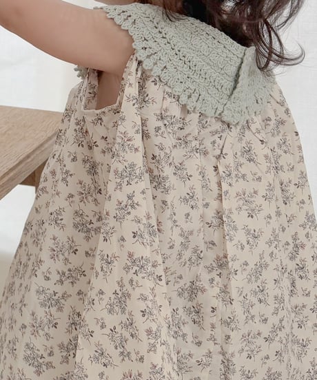 即納flower knit one-piece