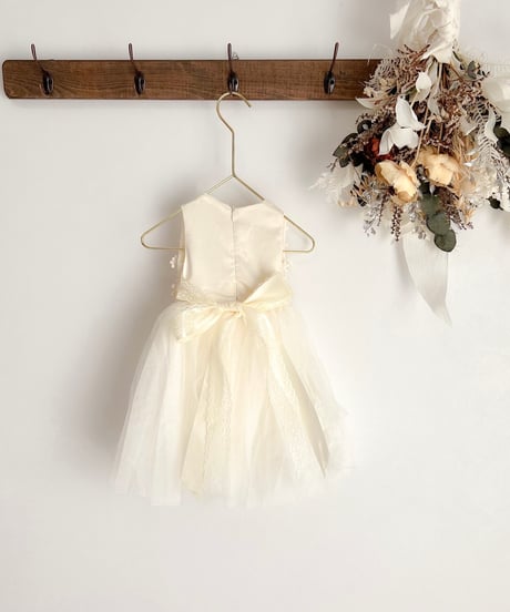 即納flower  motif tulle dress