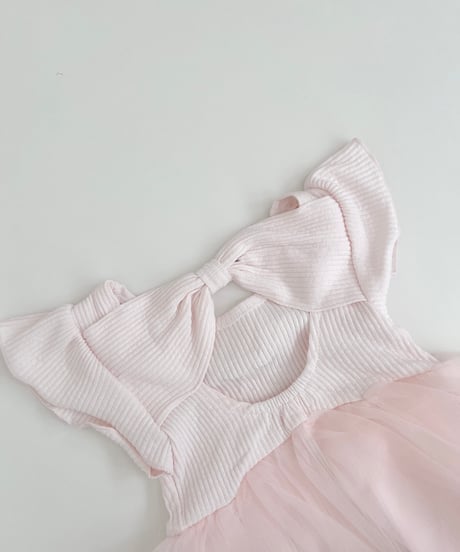即納  back ribbon tull suit